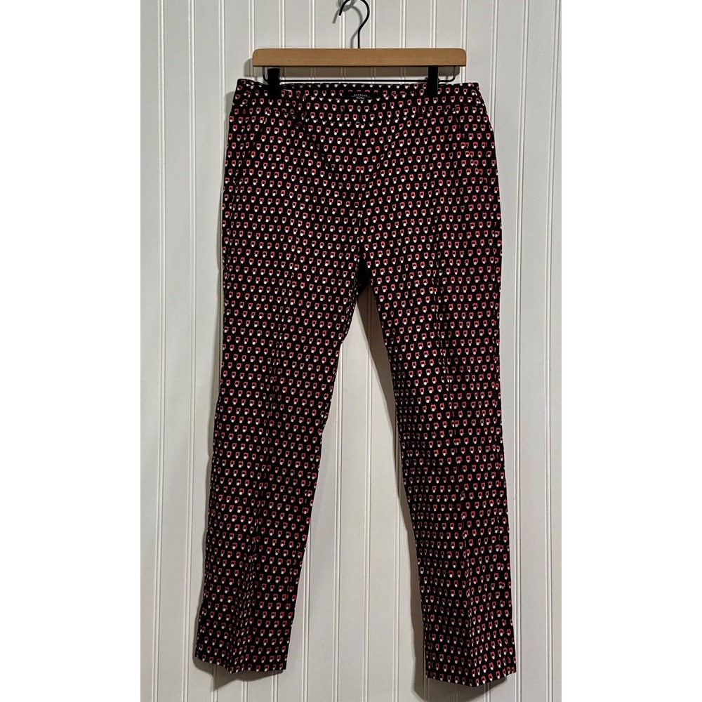 Weekend Max Mara Womens 12 Cigarette Pants Stretch Geo Print Office Siren Retro
